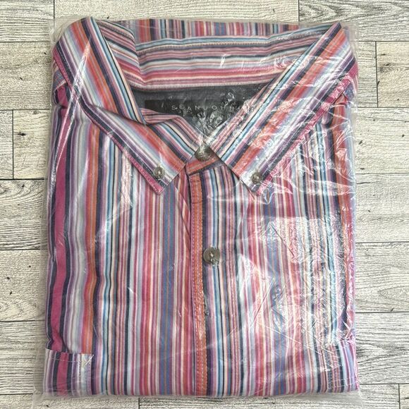 Sean John Multicolor Striped Men's Shirt 4XB - Picture 1 of 6